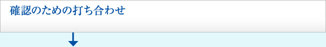 確認のための打ち合わせ